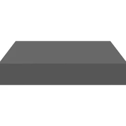 vidaXL Estanterías-Estante flotante de pared MDF gris brillo 23x23,5x3,8 cm