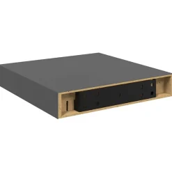 vidaXL Estanterías-Estante flotante de pared MDF gris brillo 23x23,5x3,8 cm