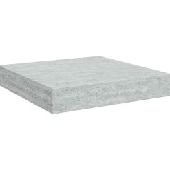 vidaXL Estanterías-Estante flotante de pared gris hormigón MDF 23x23,5x3,8 cm
