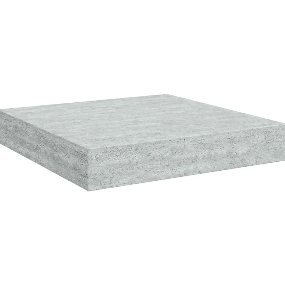 vidaXL Estanterías-Estante flotante de pared gris hormigón MDF 23x23,5x3,8 cm
