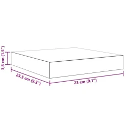 vidaXL Estanterías-Estante flotante de pared gris hormigón MDF 23x23,5x3,8 cm
