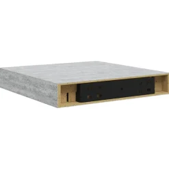 vidaXL Estanterías-Estante flotante de pared gris hormigón MDF 23x23,5x3,8 cm