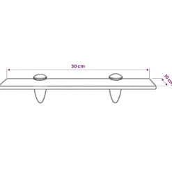 vidaXL Estante flotante de cristal 30x10 cm 8 mm Blanco Online