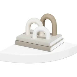 vidaXL Estante flotante de esquina MDF 25x25x3,8 cm Blanco Hot