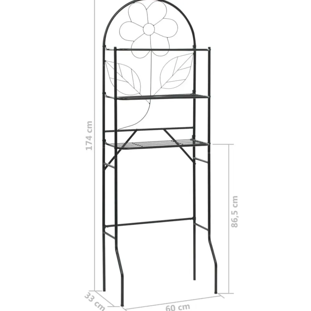 vidaXL Accesorios Para El Baño-Estante para inodoro 60x33x174 cm