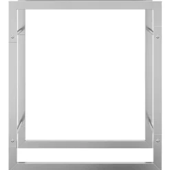 vidaXL Estante para leña acero inoxidable 50x28x56 cm Plateado Online