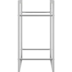 vidaXL Estante para leña acero inoxidable 50x28x56 cm Plateado Online