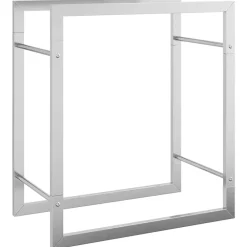 vidaXL Estante para leña acero inoxidable 50x28x56 cm Plateado Online