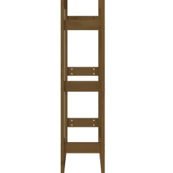vidaXL Accesorios Para Hornos De Leña Y Chimeneas-Estante para leña madera maciza de pino marrón miel 60x25x100cm