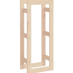 vidaXL Estante para leña madera maciza de pino 41x25x100 cm Natural Clearance