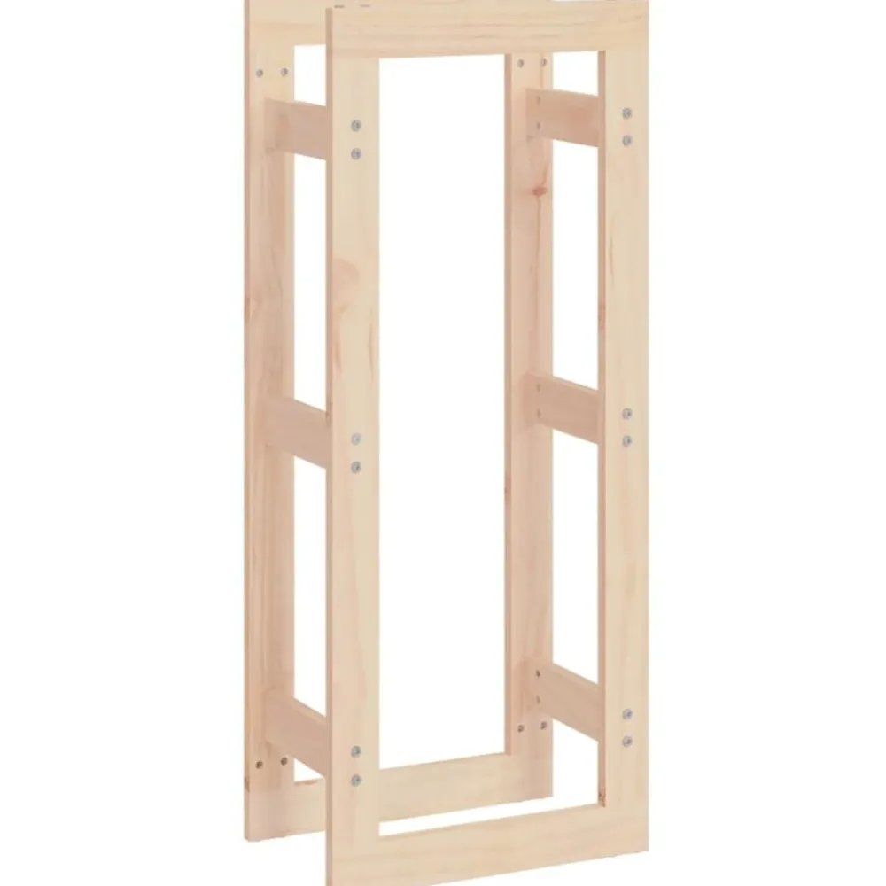 vidaXL Estante para leña madera maciza de pino 41x25x100 cm Natural Clearance