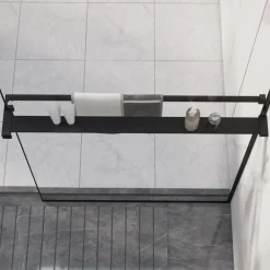 vidaXL Accesorios Para El Baño-Estante para pared de ducha aluminio 80 cm