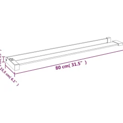 vidaXL Accesorios Para El Baño-Estante para pared de ducha aluminio 80 cm