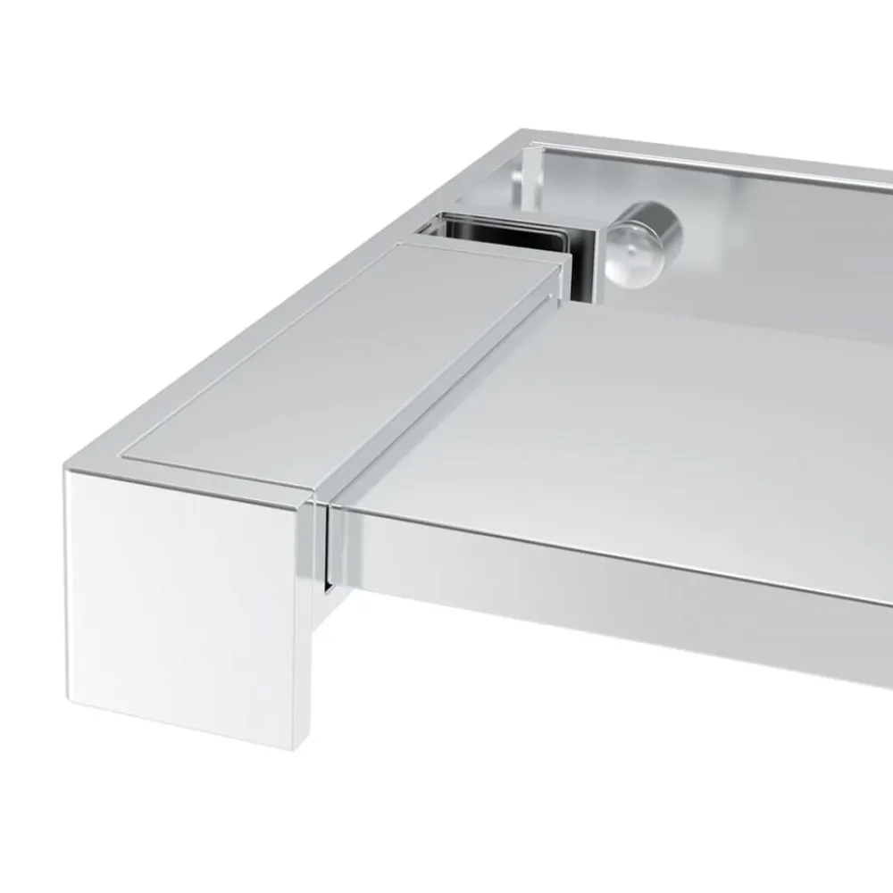 vidaXL Estante para pared de ducha aluminio cromado 80 cm Plateado Hot