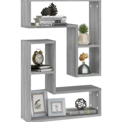 vidaXL Estanterías-Estante pared 2 uds madera contrachapada 50x15x50cm