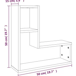 vidaXL Estanterías-Estante pared 2 uds madera contrachapada 50x15x50cm