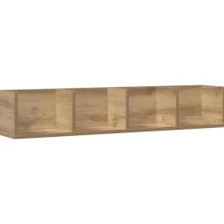 vidaXL Estanterías-Estante pared CD madera ingeniería 100x18x18 cm