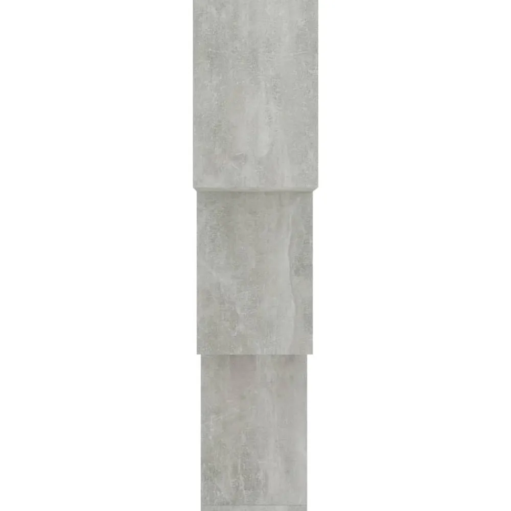 vidaXL Estanterías-Estante pared cubo madera ingeniería gris hormigón 68x15x68 cm