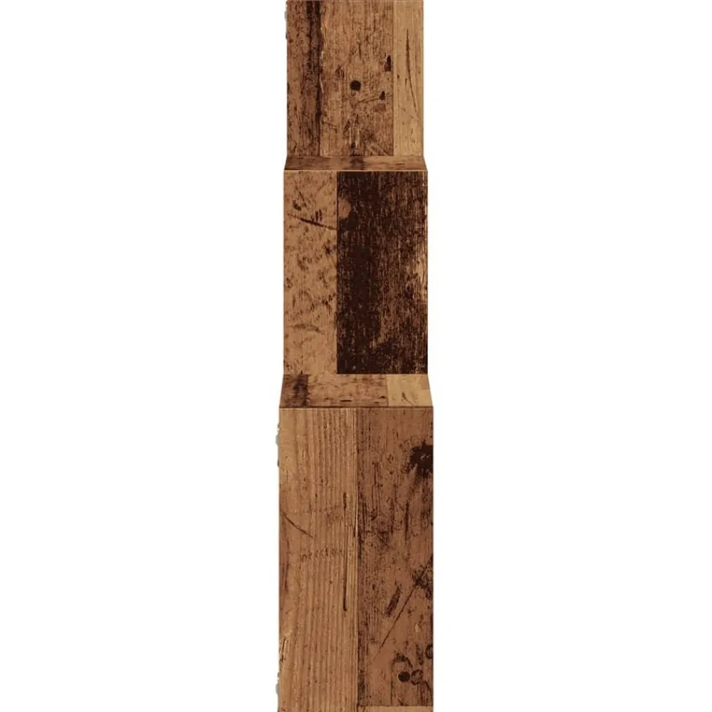 vidaXL Estanterías-Estante pared de cubo madera ingeniería envejecida 68x15x68cm