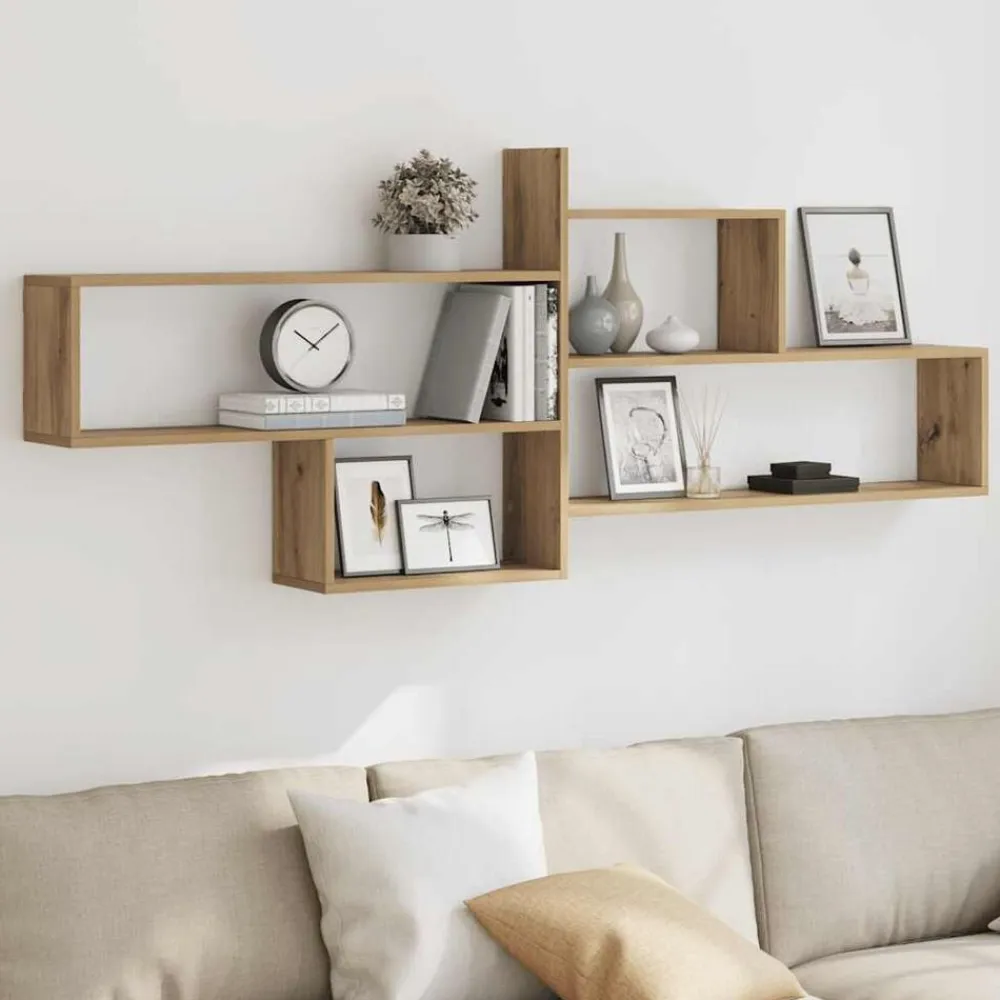 vidaXL Estante pared madera ingeniería artisian 167,5x18x68 cm Roble Sale
