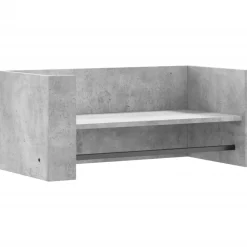 vidaXL Estante pared madera ingeniería gris hormigón 70,5x35x30,5 cm Gris hormig&oacute;n Outlet
