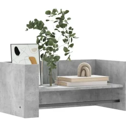 vidaXL Estante pared madera ingeniería gris hormigón 70,5x35x30,5 cm Gris hormigón Outlet