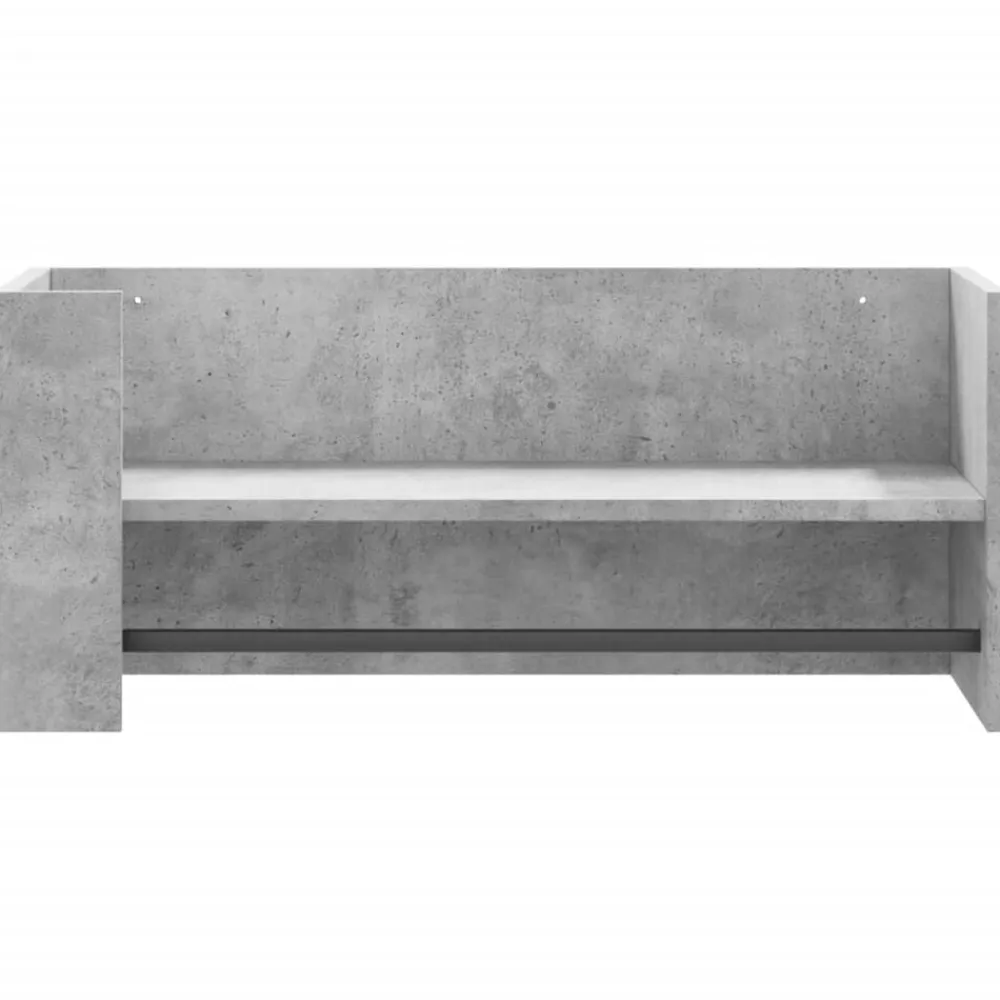 vidaXL Estante pared madera ingeniería gris hormigón 70,5x35x30,5 cm Gris hormigón Outlet