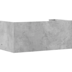 vidaXL Estante pared madera ingeniería gris hormigón 70,5x35x30,5 cm Gris hormigón Outlet