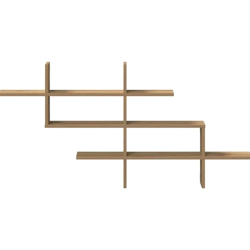 vidaXL Estanterías-Estante pared madera ingeniería artisan 124,5x18x60,5 cm