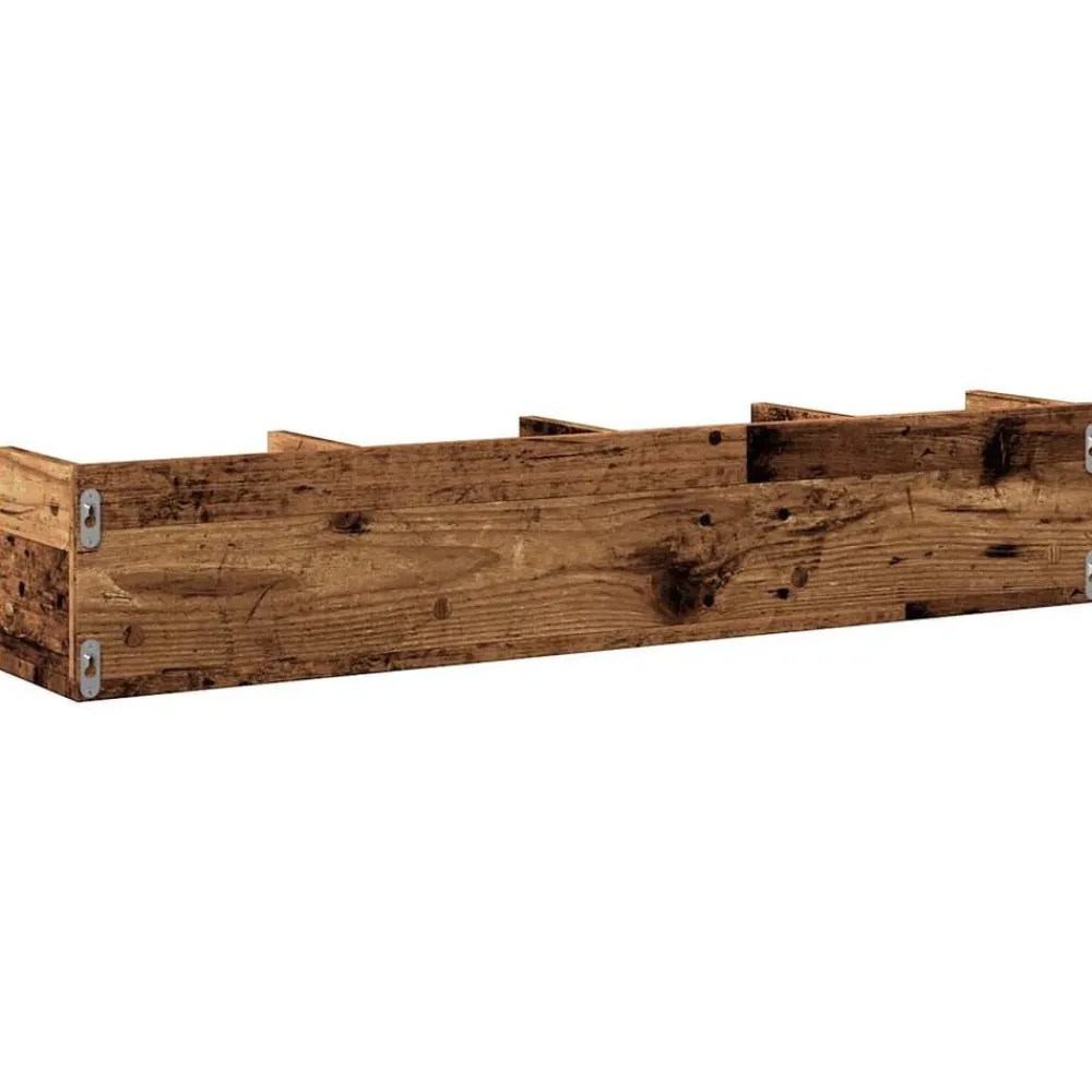 vidaXL Estante pared para CD madera ingeniería envejecida 100x18x18 cm Madera antigua Best