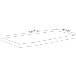 vidaXL Accesorios Para Mesas-Estante pared rectangular madera acacia borde vivo 40x20x2,5 cm