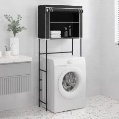 vidaXL Accesorios Para El Baño-Estantería 2 niveles lavadora hierro 71x29,5x170,5cm