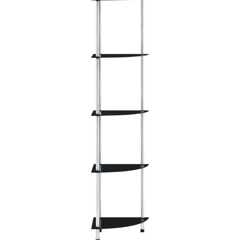 vidaXL Estanterías-Estantería 5 niveles cristal templado 30x30x130 cm