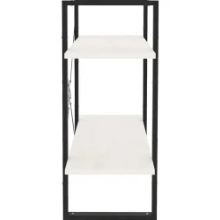 vidaXL Estantería 2 niveles madera maciza de pino 80x30x70 cm Blanco