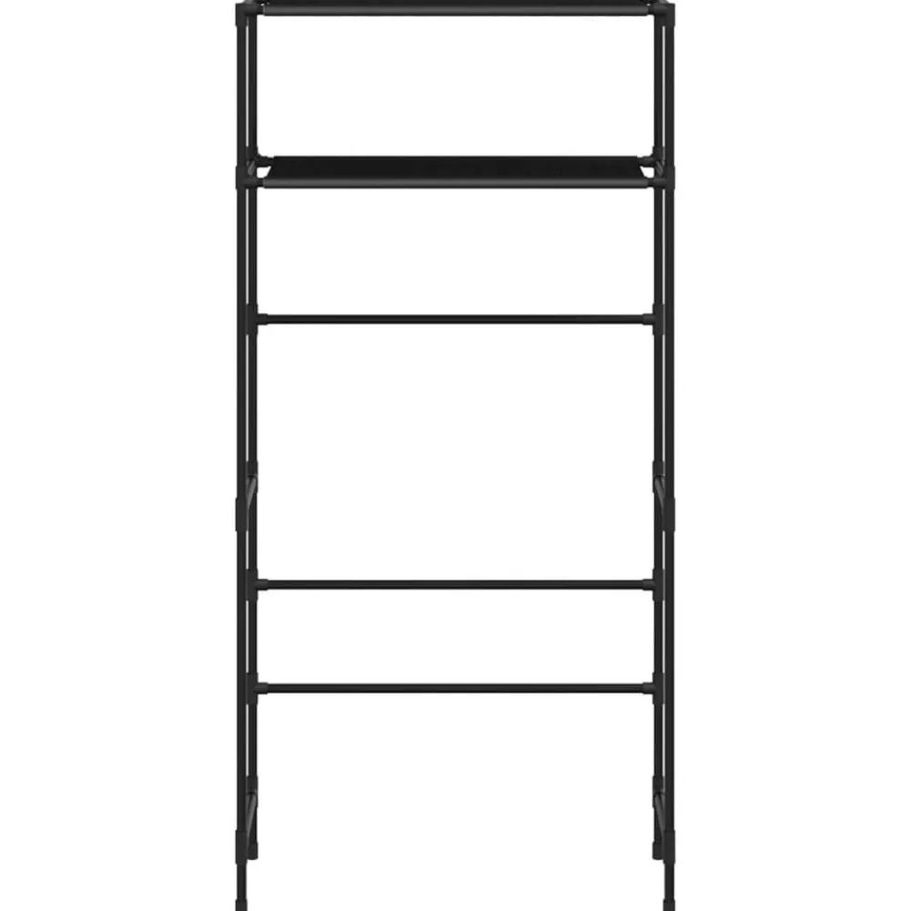 vidaXL Estantería 2 niveles sobre lavadora hierro 69x28x143 cm Negro Sale