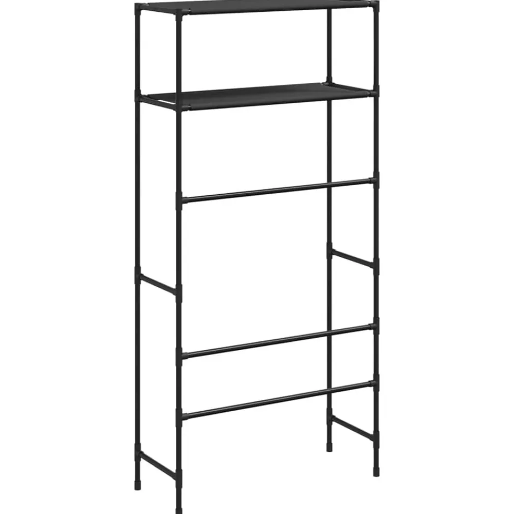 vidaXL Estantería 2 niveles sobre lavadora hierro 69x28x143 cm Negro Sale
