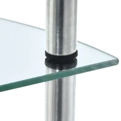vidaXL Estantería 5 niveles cristal templado 30x30x130 cm Transparente Hot