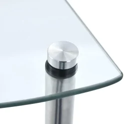 vidaXL Estantería 5 niveles cristal templado 30x30x130 cm Transparente Hot