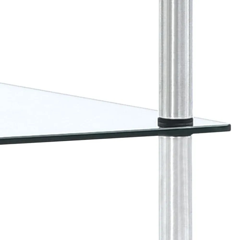 vidaXL Estanterías-Estantería 3 niveles cristal templado 40x40x67 cm