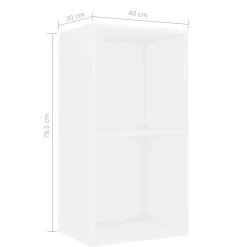 vidaXL Estanterías-Estantería 2 niveles madera contrachapada 40x30x76,5 cm