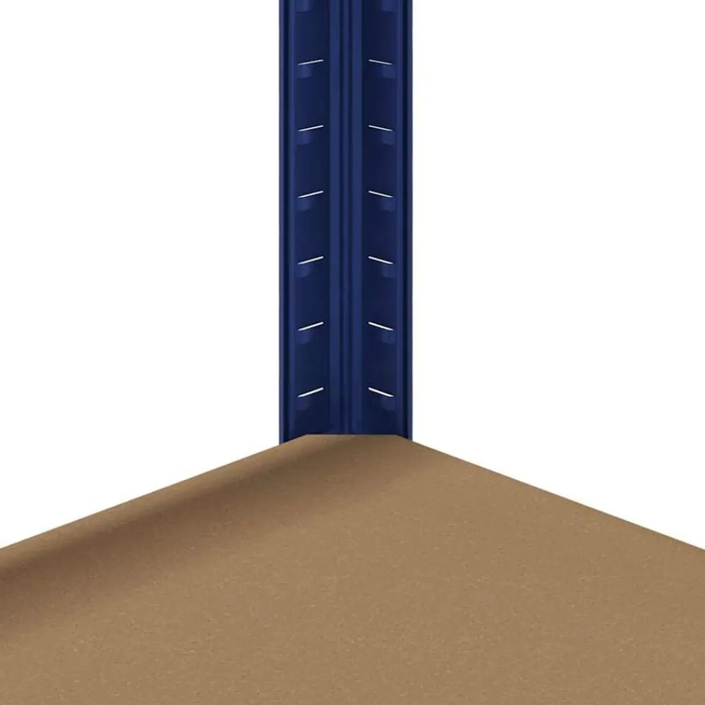 vidaXL Estantería almacenaje 5 niveles madera ingeniería acero Azul Sale