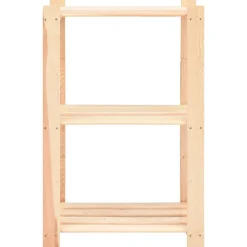 vidaXL Estantería almacenaje 3 niveles madera pino maciza 150 kg