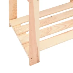 vidaXL Estantería almacenaje 3 niveles madera pino maciza 150 kg