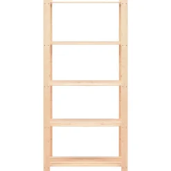 vidaXL Almacenamiento Industrial-Estantería almacenaje 5 niveles madera pino maciza 250 kg