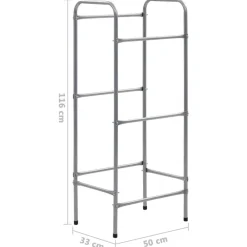 vidaXL Estantería almacenaje para 3 cajas acero plateado 50x33x116 cm Clearance