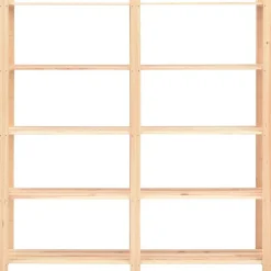 vidaXL Estantería almacenaje 5 niveles madera pino maciza 500 kg Best