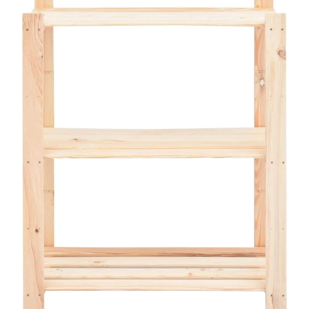 vidaXL Almacenamiento Industrial-Estantería almacenaje 3 niveles madera pino maciza 150 kg