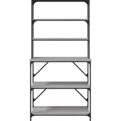 vidaXL Estantería cocina 6 niveles madera 90x40x180 cm Gris sonoma Best