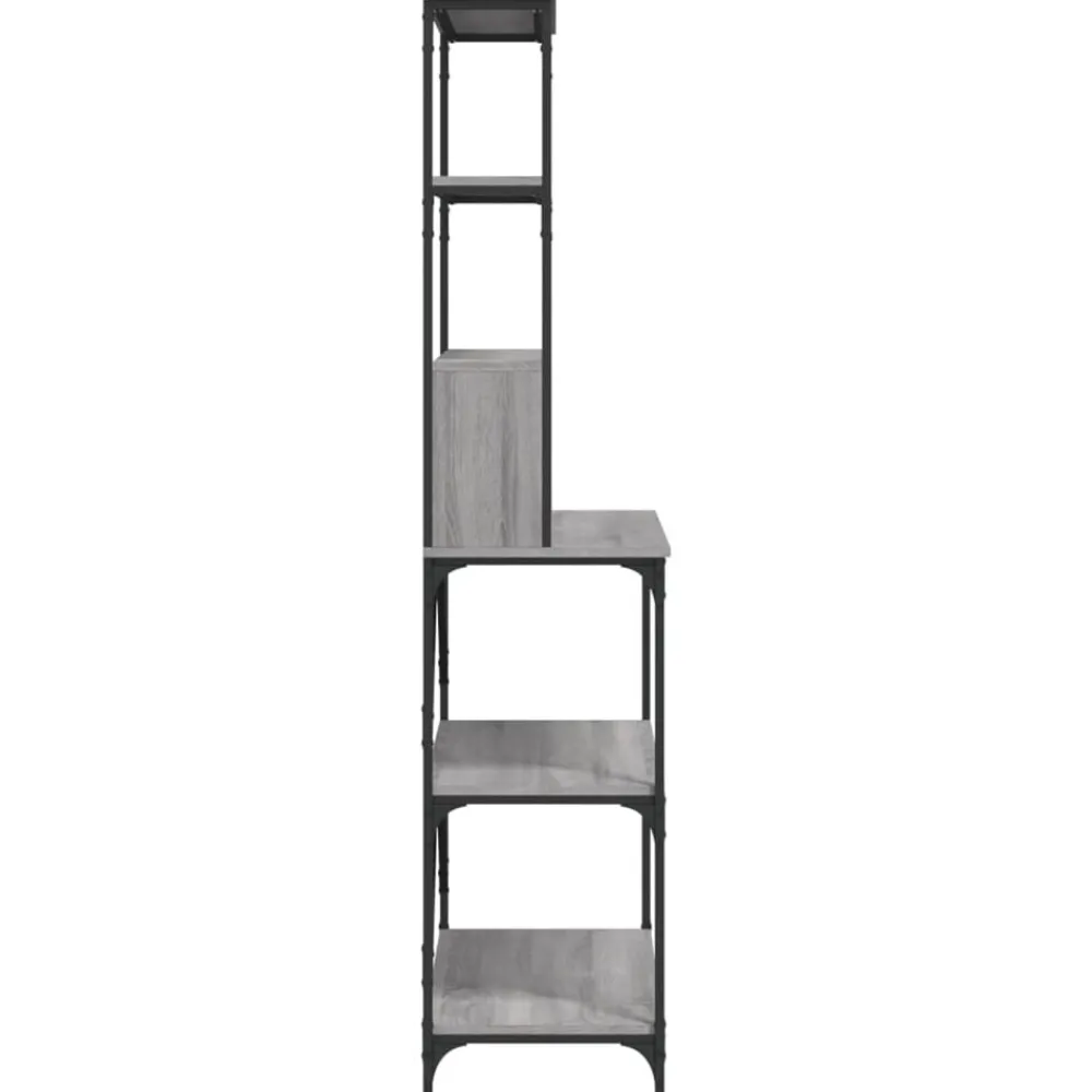 vidaXL Estantería cocina 6 niveles madera 90x40x180 cm Gris sonoma Best