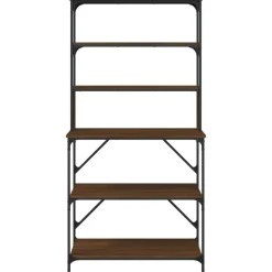 vidaXL Cocina Y Comedor-Estantería cocina 6 niveles madera roble marrón 90x40x180 cm